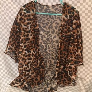 Leopard print cover up